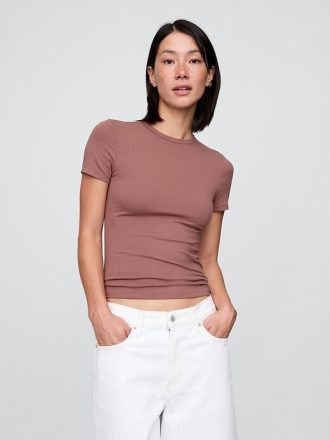 T-shirt in jersey a maglia stretta