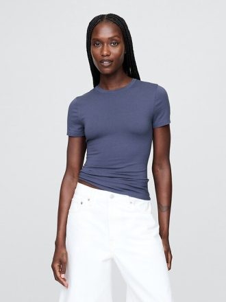 T-shirt in jersey a maglia stretta