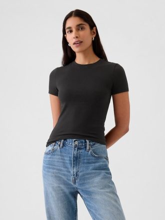 T-shirt in jersey a maglia stretta