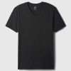 T-shirt in jersey di cotone con scollo a V T-shirt in jersey di cotone con scollo a V