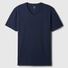 T-shirt in jersey di cotone con scollo a V T-shirt in jersey di cotone con scollo a V