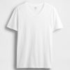 T-shirt in jersey di cotone con scollo a V T-shirt in jersey di cotone con scollo a V