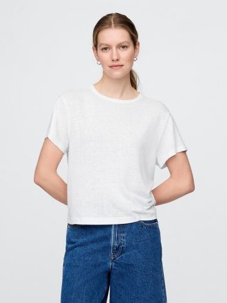 T-shirt in misto lino
