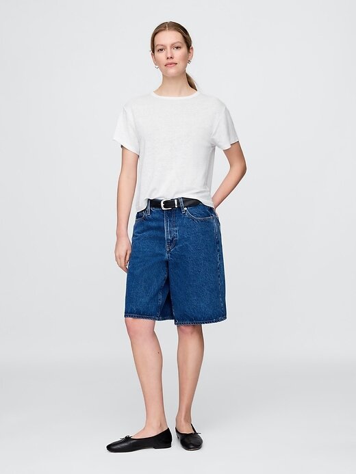 T-shirt in misto lino T-shirt in misto lino