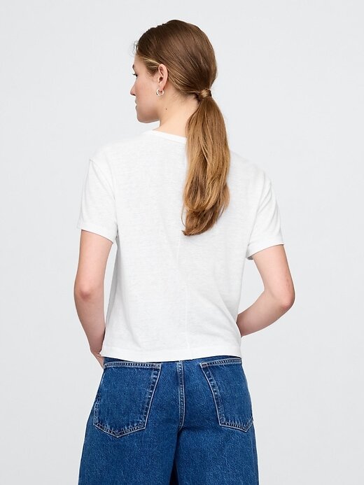 T-shirt in misto lino T-shirt in misto lino
