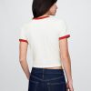 T-shirt rimpicciolita con grafica in jersey di cotone