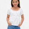 Top aderente con maniche a sbuffo per bambini Top aderente con maniche a sbuffo per bambini