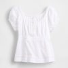 Top aderente con maniche a sbuffo per bambini Top aderente con maniche a sbuffo per bambini