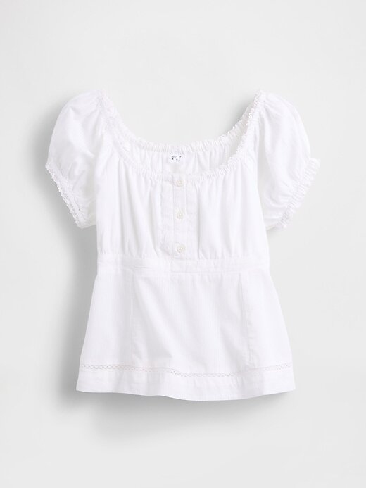Top aderente con maniche a sbuffo per bambini Top aderente con maniche a sbuffo per bambini