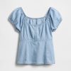 Top babydoll in denim per bambini Top babydoll in denim per bambini