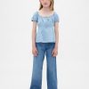 Top babydoll in denim per bambini Top babydoll in denim per bambini
