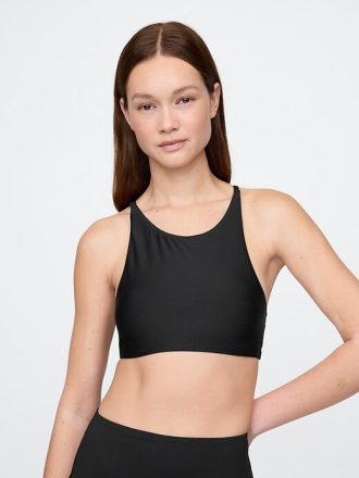 Top bikini a collo alto