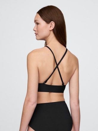 Top bikini a collo alto
