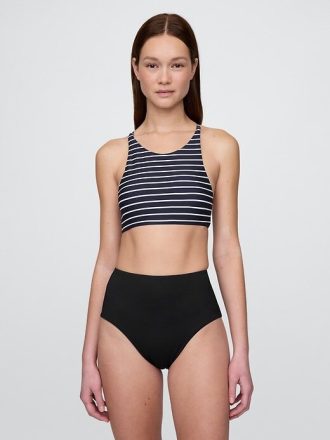 Top bikini a collo alto