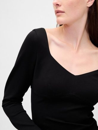 Top corto con scollo a cuore Ponte