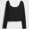 Top corto con scollo a cuore Ponte Top corto con scollo a cuore Ponte