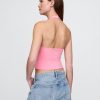 Top corto con scollo all’americana in maglia stretta Top corto con scollo all’americana in maglia stretta