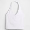 Top corto con scollo all’americana in maglia stretta