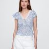 Top floreale con pizzo Top floreale con pizzo