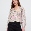 Top floreale con volant Top floreale con volant