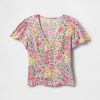 Top in crepe con maniche a palloncino Top in crepe con maniche a palloncino