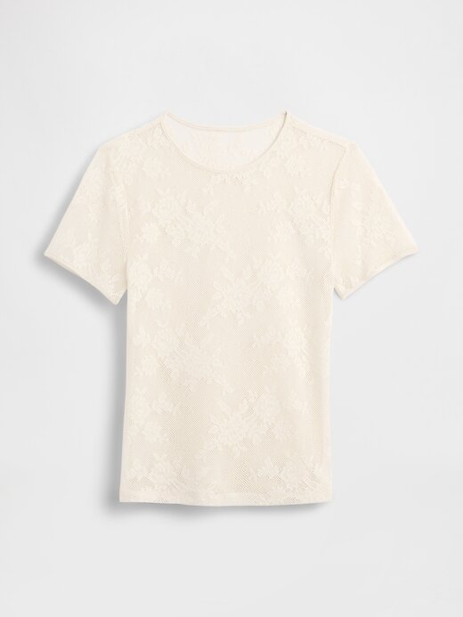 Top in pizzo floreale a rete Top in pizzo floreale a rete