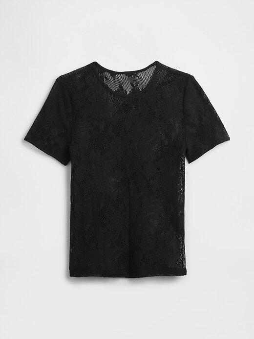 Top in pizzo floreale a rete Top in pizzo floreale a rete