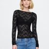 Top in pizzo trasparente
