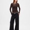 Top in pizzo trasparente