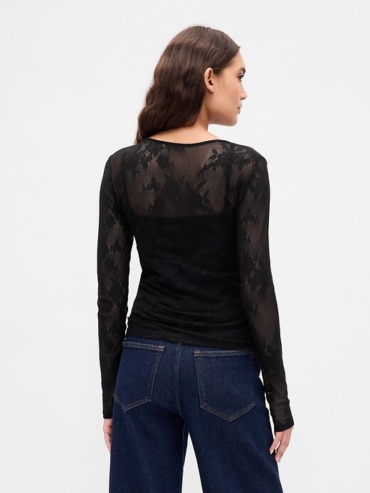 Top in pizzo trasparente Top in pizzo trasparente