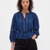 Top in voile con pizzo Top in voile con pizzo