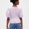Top peplo con maniche a sbuffo per bambini Top peplo con maniche a sbuffo per bambini