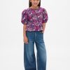 Top peplo con maniche a sbuffo per bambini Top peplo con maniche a sbuffo per bambini