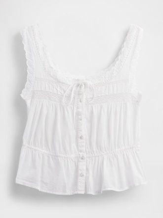 Top peplo con pizzo