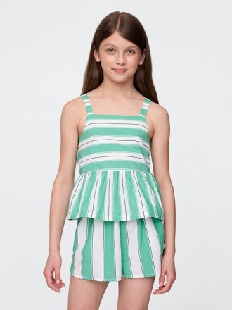 Top peplo in popeline per bambini