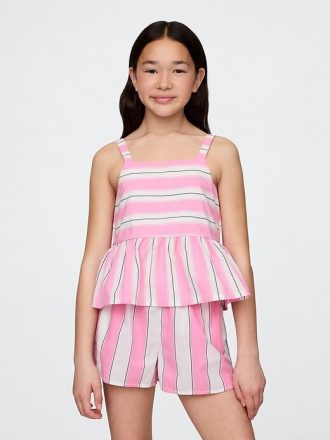 Top peplo in popeline per bambini