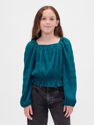 Top peplo stropicciato per bambini
