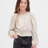 Top peplo stropicciato per bambini Top peplo stropicciato per bambini