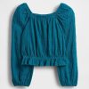 Top peplo stropicciato per bambini Top peplo stropicciato per bambini