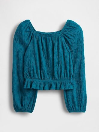 Top peplo stropicciato per bambini