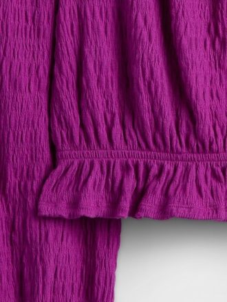 Top peplo stropicciato per bambini