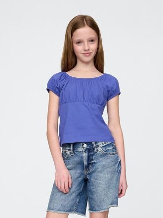 Top scollo a barchetta per bambini