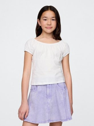 Top scollo a barchetta per bambini