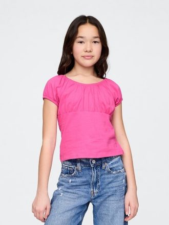 Top scollo a barchetta per bambini