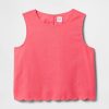 Top smerlato in lino e cotone per bambini Top smerlato in lino e cotone per bambini