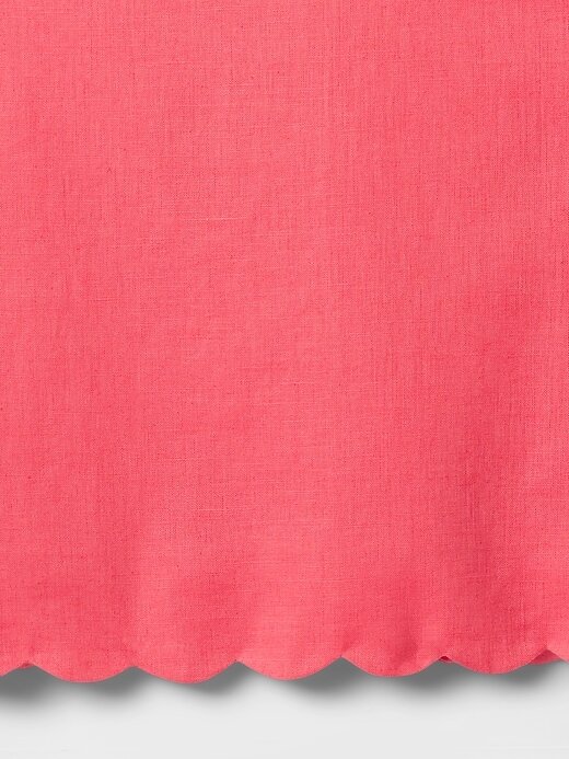 Top smerlato in lino e cotone per bambini Top smerlato in lino e cotone per bambini