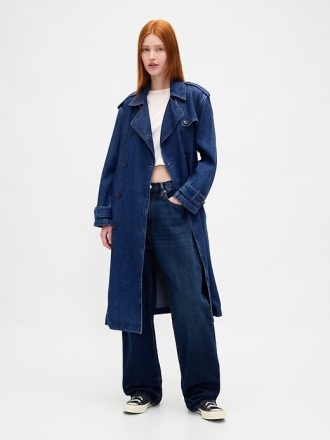 Trench in denim ultra morbido