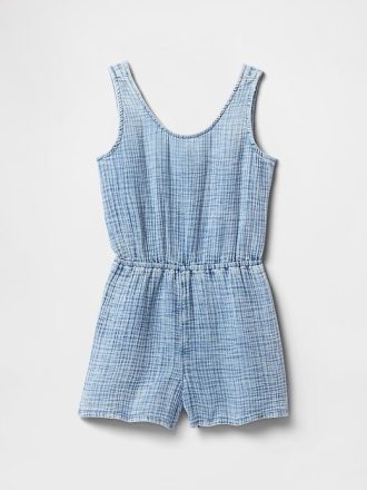 Tuta in denim stropicciato per bambini