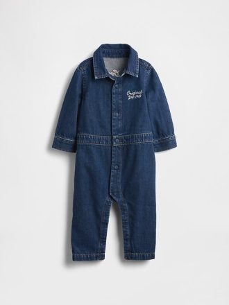 Tuta intera con logo Baby Denim Bear