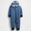 Tutina trapuntata in denim per neonati Tutina trapuntata in denim per neonati